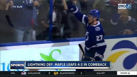 Tampa Bay Lightning erase 3-goal deficit, rally past Toronto Maple Leafs 4-3