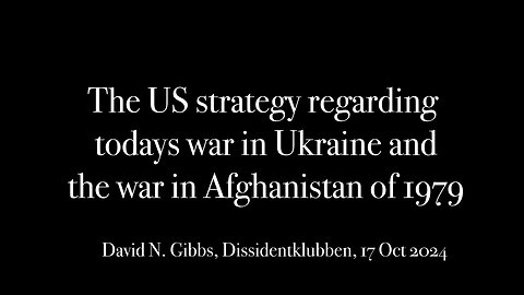 US strategy in Ukraine and Afghanistan 1979