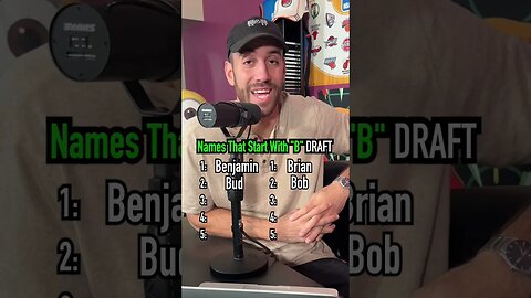 The Names That Start With B Draft!! Who Do You Think Won? #shorts #names #draft #b #podcast
