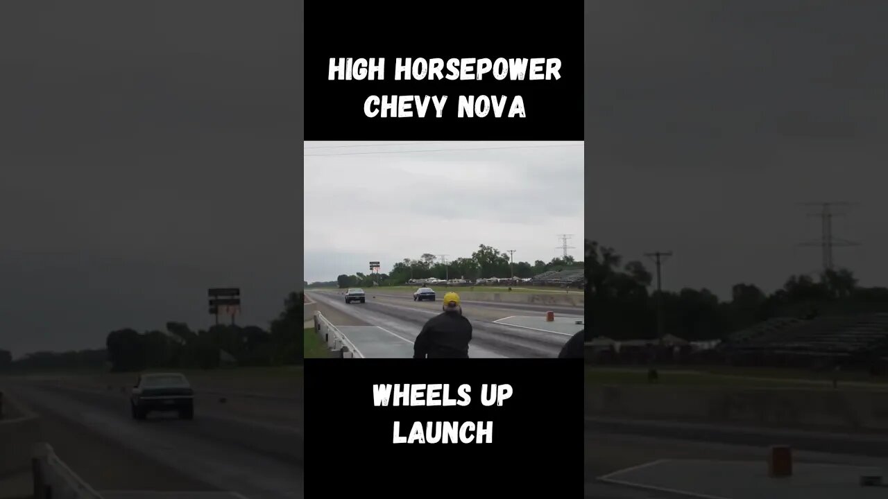 High Horsepower Chevy Nova Wheel Standing Launch! #shorts
