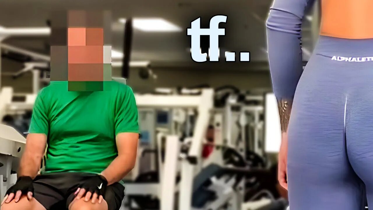 Creep Harasses 17 y/o Girl in Gym