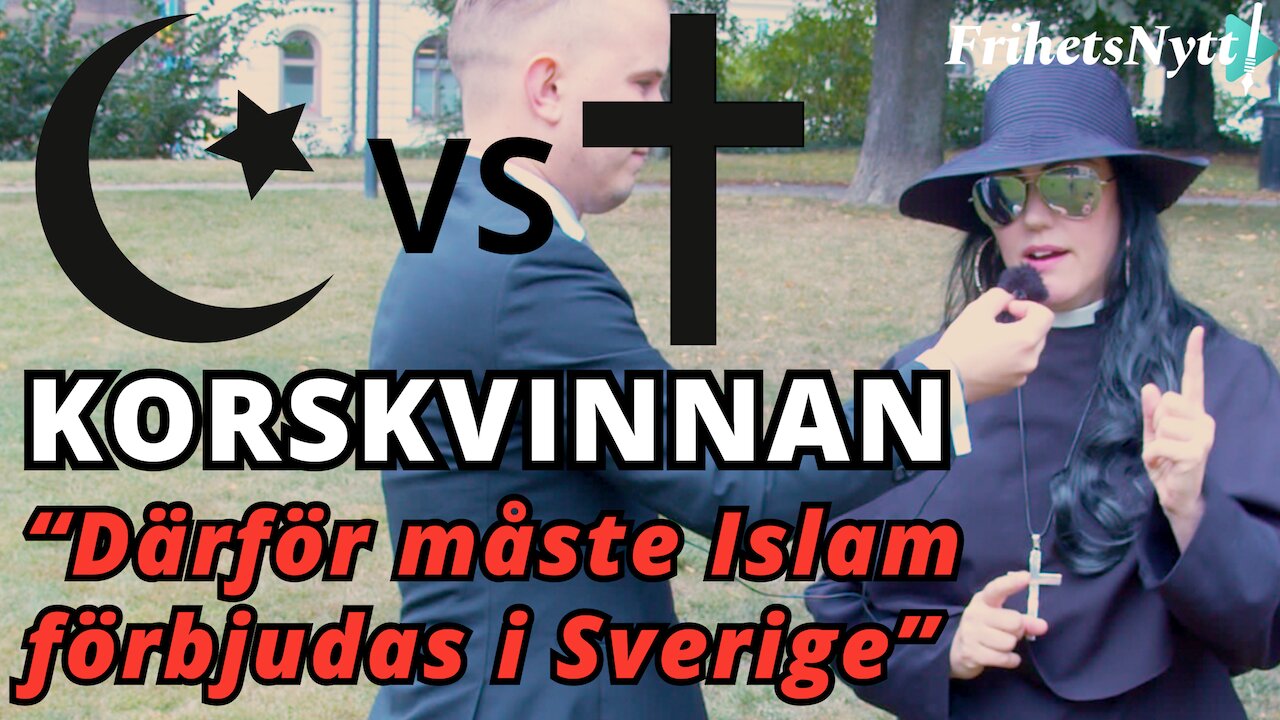 Korskvinnan bakom anti-islam protesterna - "Islam måste förbjudas i Sverige"