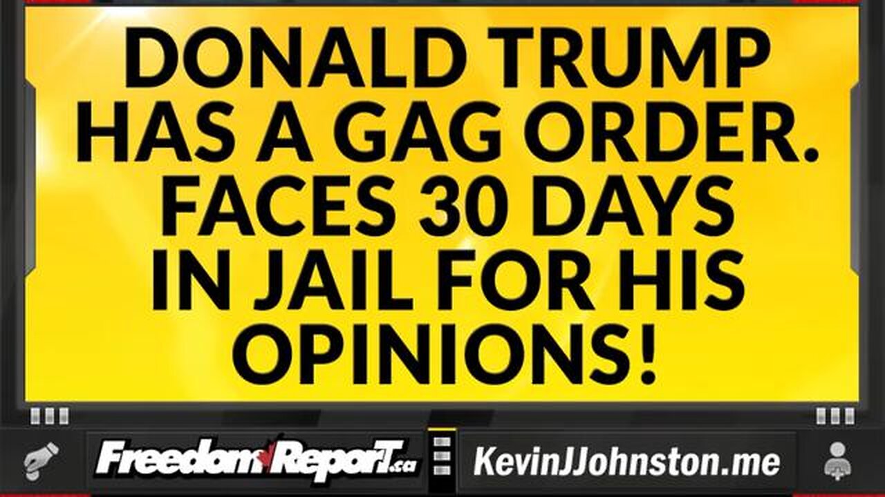 DONALD J TRUMP FACES 30 DAYS IN JAIL...