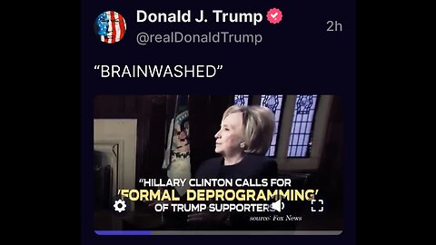 TRUMP POSTED AD- "BRAINWASHED"