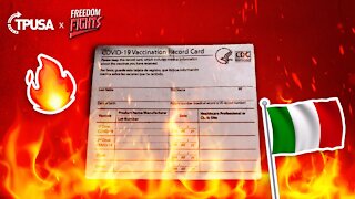 Italians Burn Their Vaccine Passports To Spite Their Government Mandates