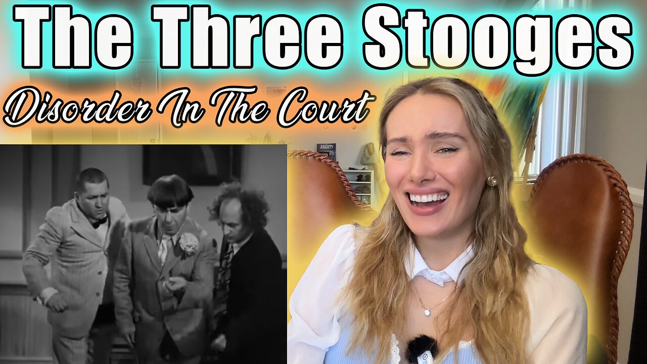 Russian Girl First Time Watching The Three Stooges-Disorder In The Court!!!