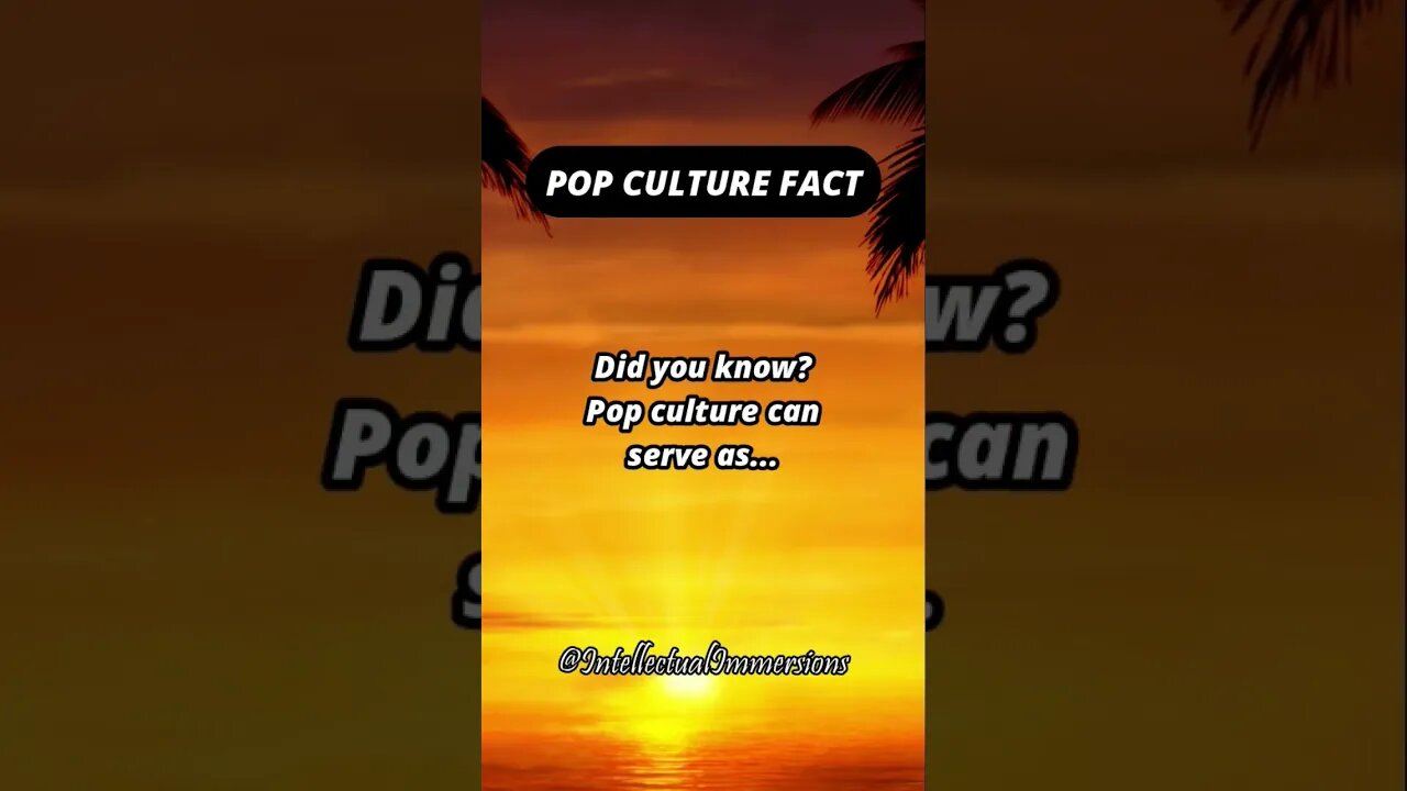 Pop Culture Fact. #shorts #subscribe #culture #interests #didyouknow