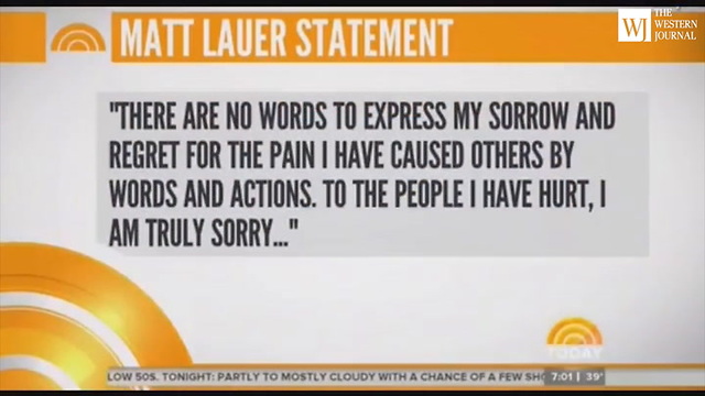 'There Is Enough Truth In These Stories': Matt Lauer Responds to Allegations and NBC Departure