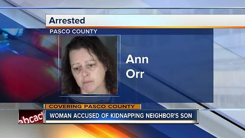 Port Richey woman arrested, accused of kidnapping neighbor's 18-month-old son