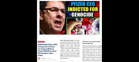 P F IZER CEO INDICTED FOR GENOCIDE