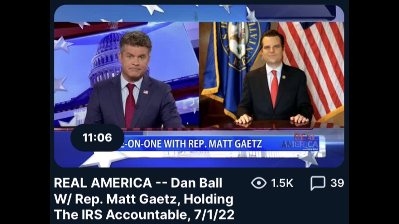 Rep. Matt Gaetz, Holding The IRS Accountable (Captioned)