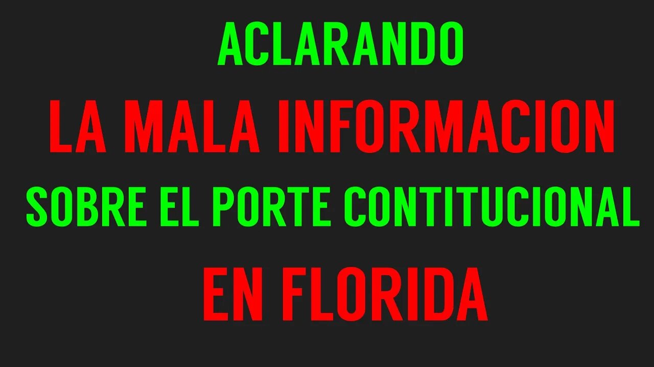 ACLARANDO MALA INFORMACION