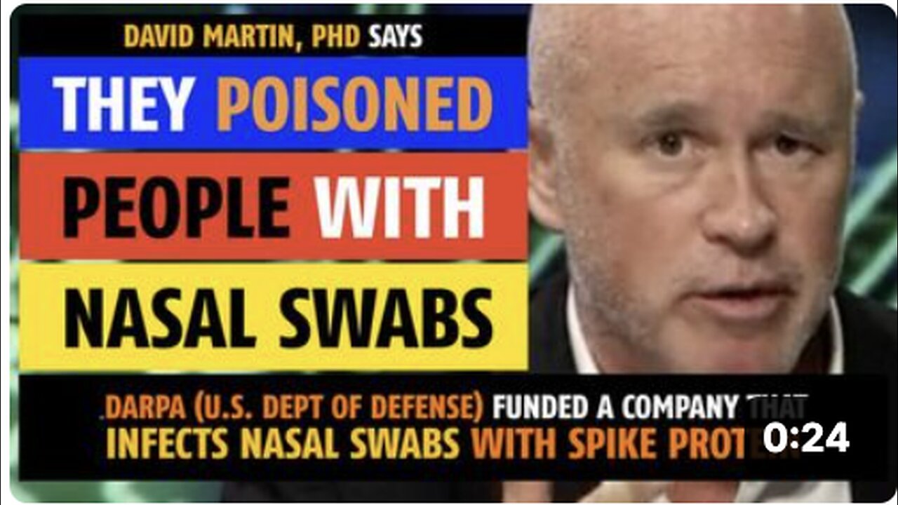 They poisoned people with nasal swabs, says David Martin, PhD