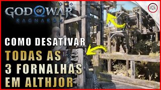 God of war Ragnarok, Como desativar todas as 3 fornalhas em Althjor | Super dica