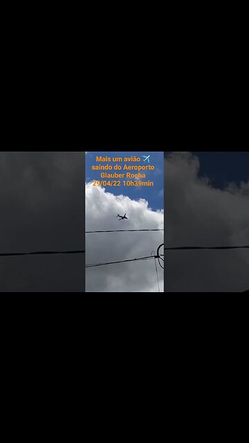 Mais um avião saindo do Aeroporto Glauber Rocha 29/04/23 10h39min #bahia #vitoriadaconquista #voo