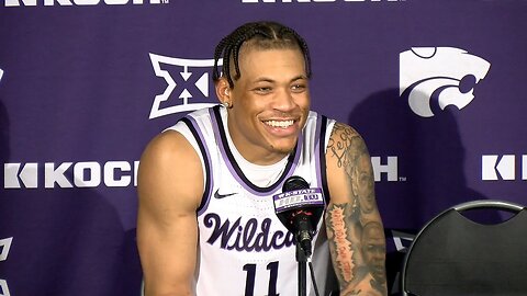 Kansas State Basketball | Johnson, Nowell, Sills Press Conference | K-State 83, Kansas 82 (OT)
