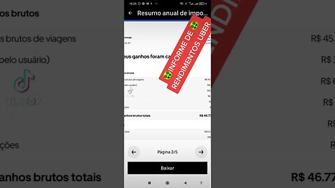 INFORME DE RENDIMENTOS UBER