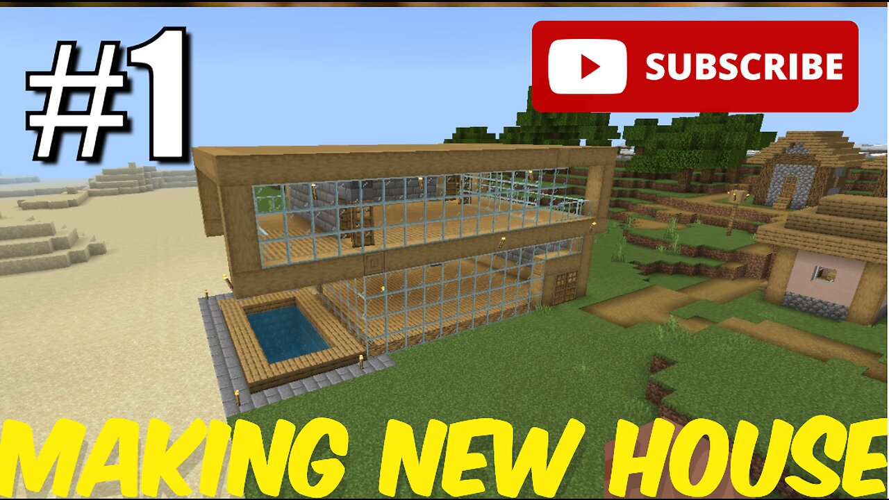 Minecraft Suvival part 1 || Making morden house