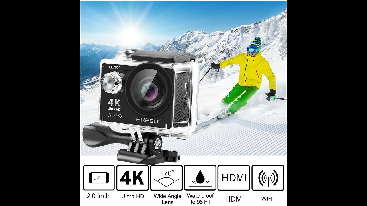 AKASO EK7000 4K30FPS 20MP ACTION CAMERA