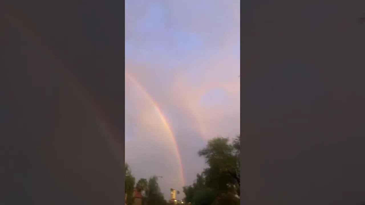 Double Rainbow in the Las Vegas Valley 🌈 #rainbow #doublerainbow #ourawesomeadventures