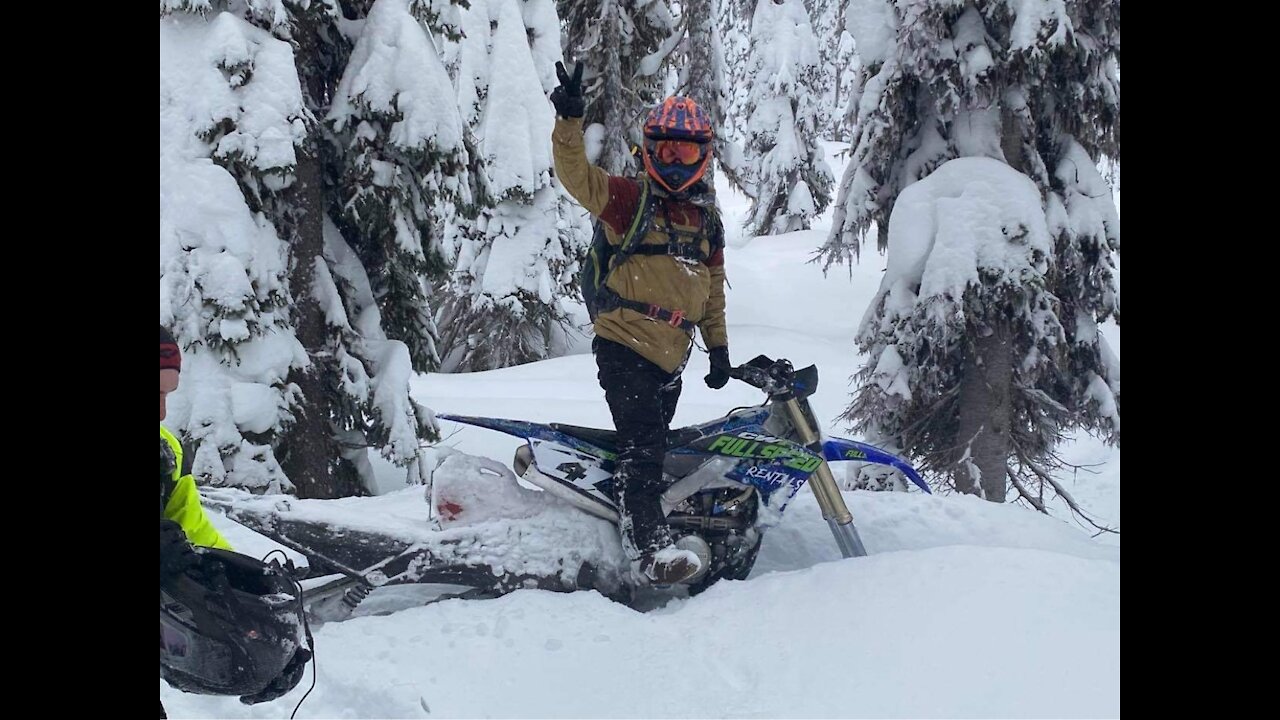 Snow biking in Revelstoke