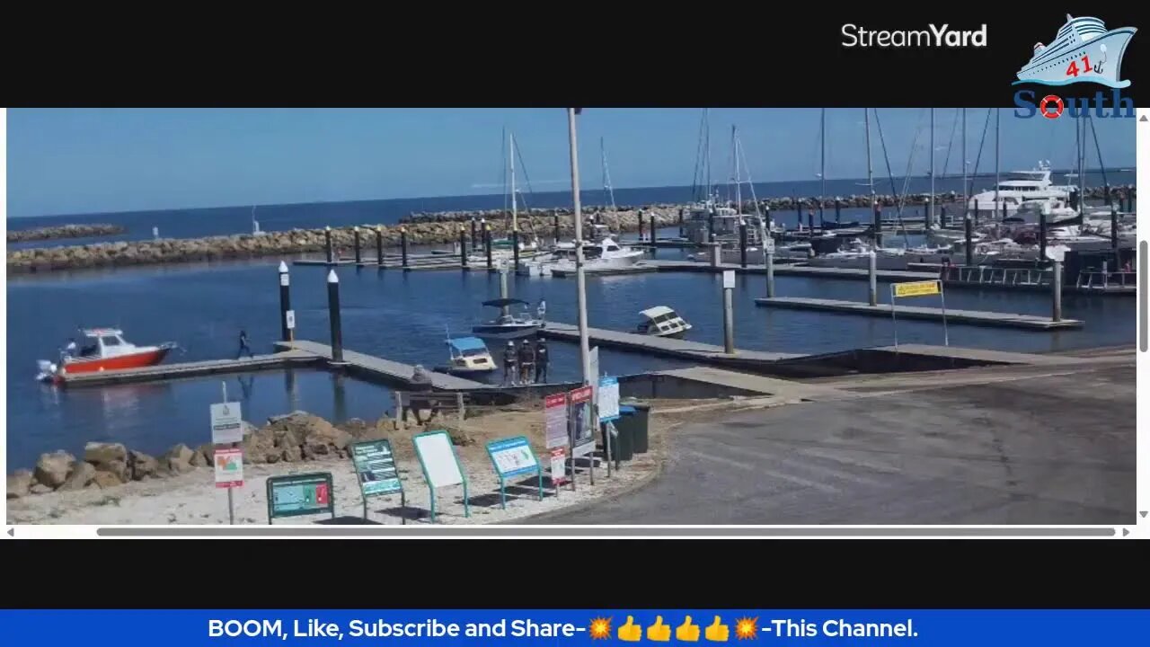 Live North Haven Boat Ramp South Australia.