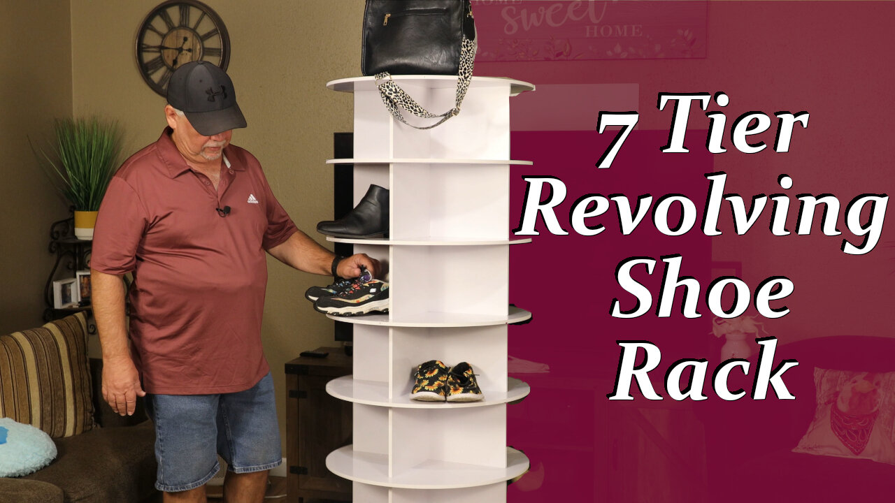 7 Tier Revolving Shoe Rack