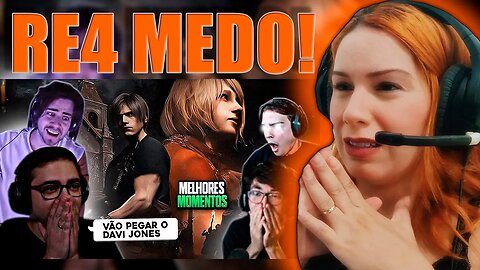 REACT - STREAMERS IMPRESSIONADOS e ASSUSTADOS jogando RESIDENT EVIL 4 REMAKE!