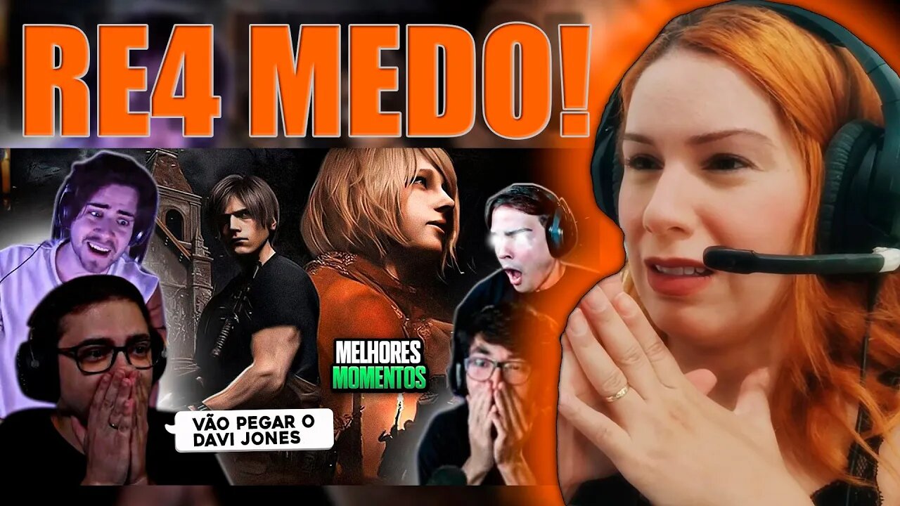 REACT - STREAMERS IMPRESSIONADOS e ASSUSTADOS jogando RESIDENT EVIL 4 REMAKE!