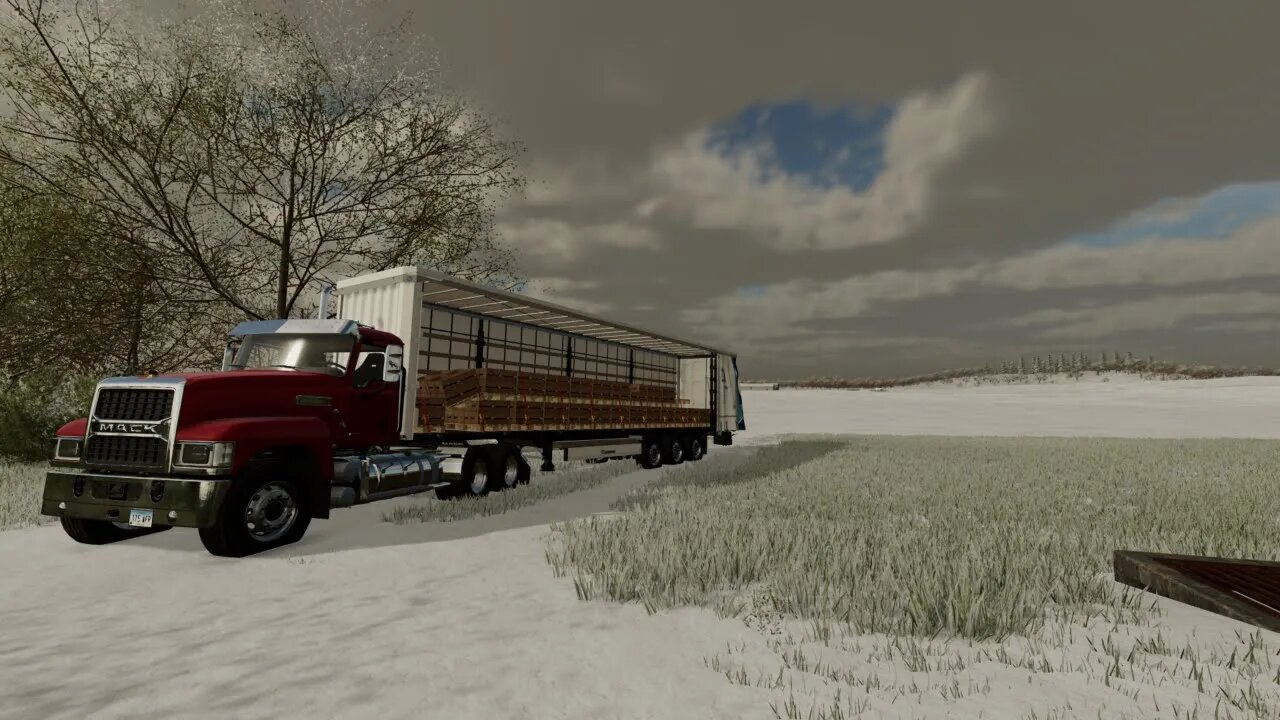 Snowday Work Planting Cotton - Elmcreek Farm 96 - FARMING SIMULATOR 22 - Timelapse