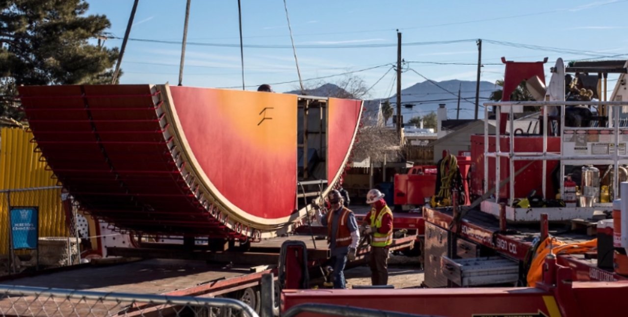 Restored Hard Rock Cafe guitar heads to Neon Museum