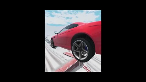 |MiniBeamNG/ Cars Snow Jump #03 BeamNG.Drive #Shorts