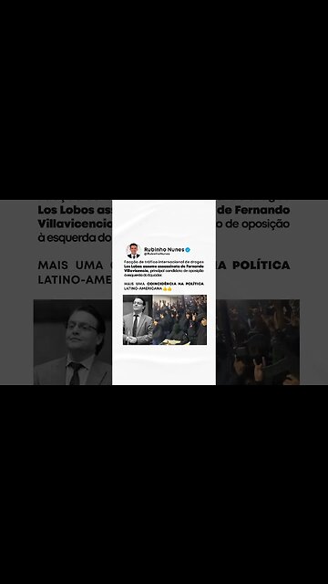 Fernando Villavicencio foi o Celso Daniel do Equador. Mais uma coincidência na política #shorts