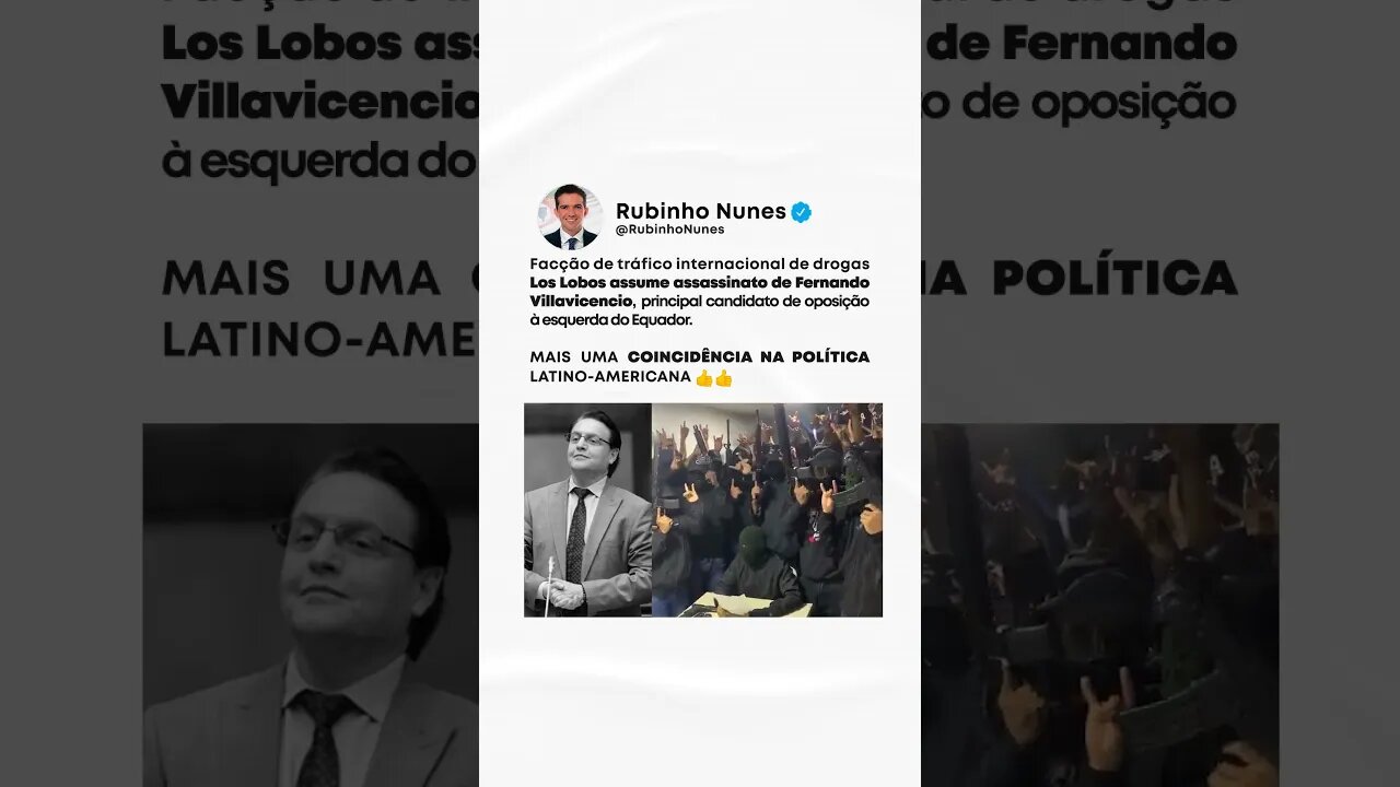 Fernando Villavicencio foi o Celso Daniel do Equador. Mais uma coincidência na política #shorts