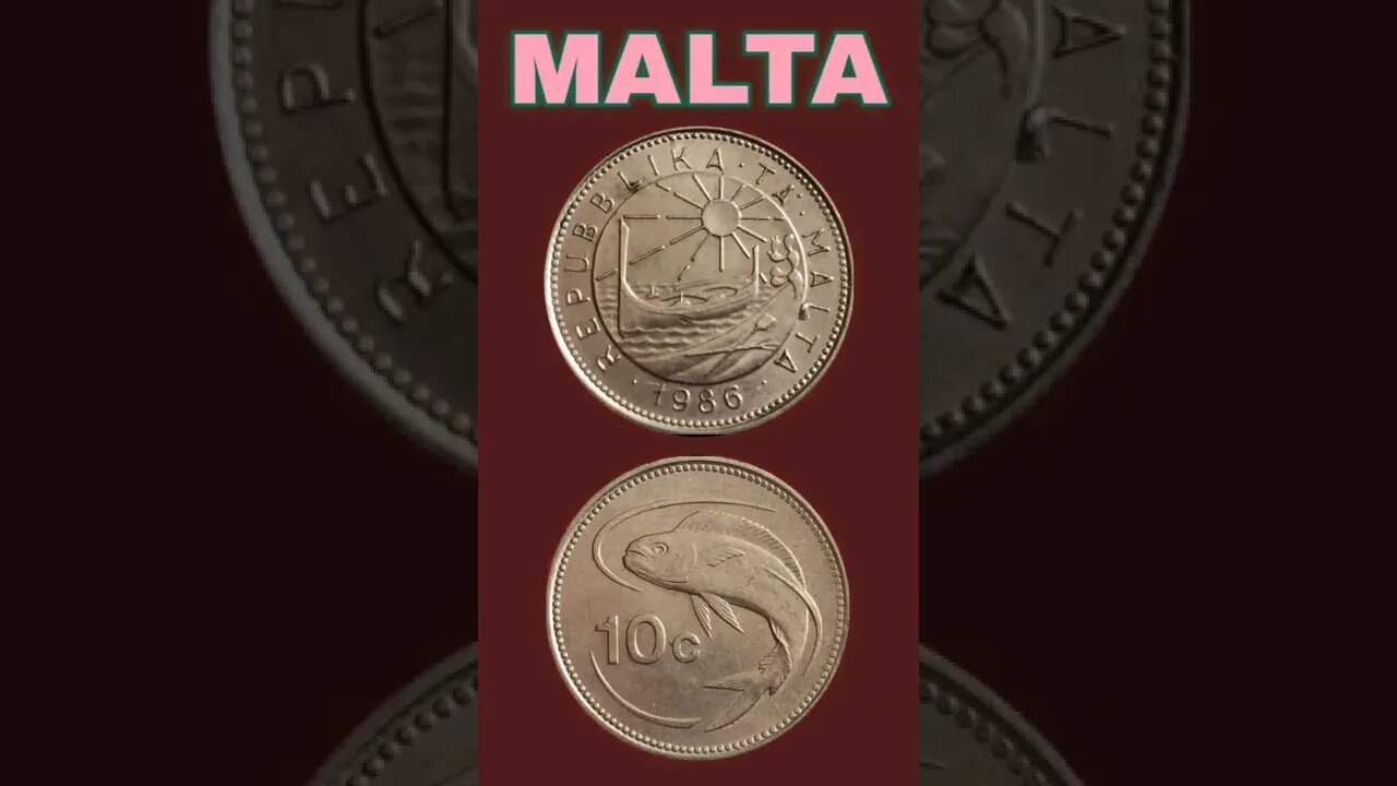 Malta 10 cents 1986.#shorts #coinnotesz