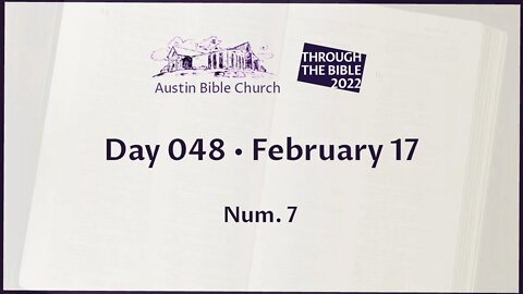 Through the Bible 2022 (Day 048)