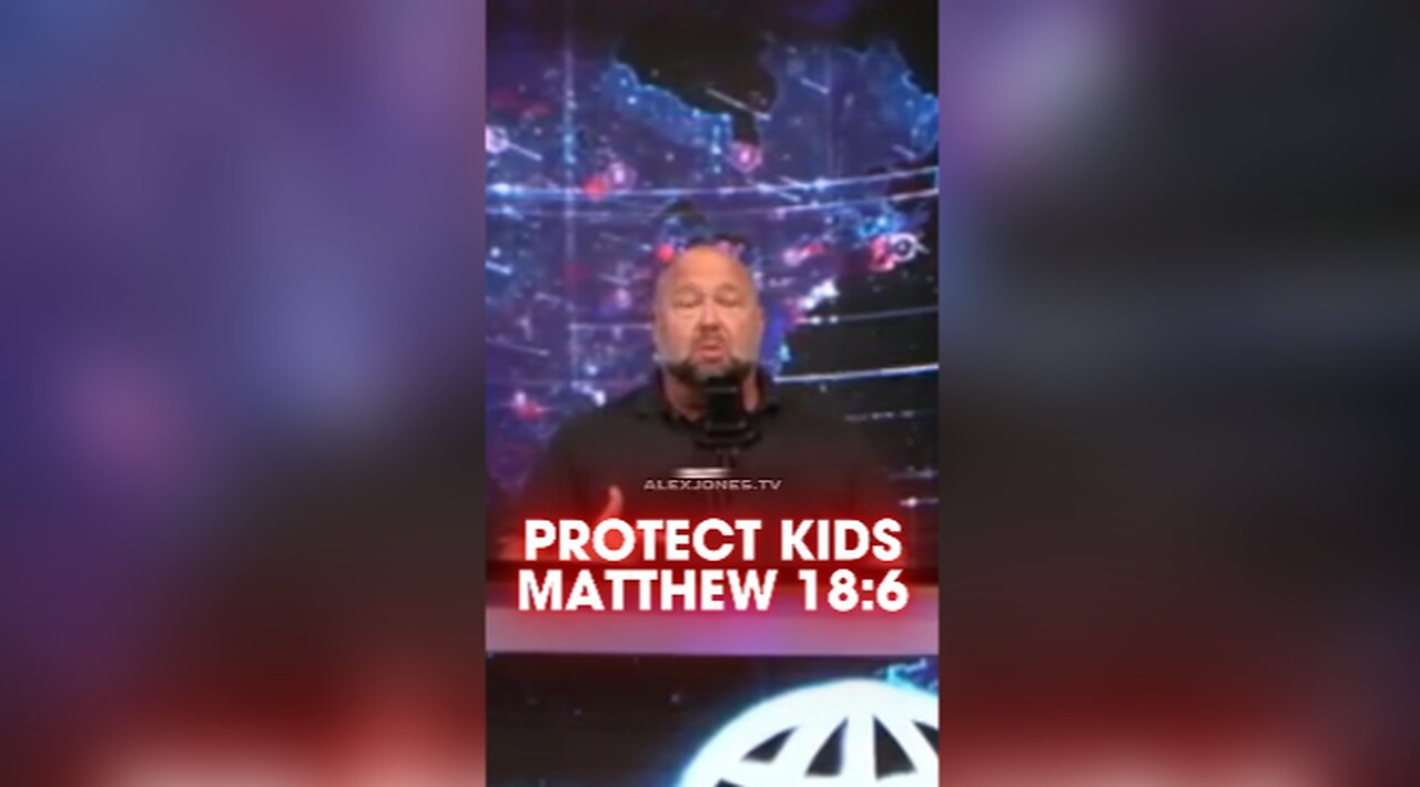 Alex Jones: but whoever causes one of these little ones who believe in Me to sin, it is better for him that a heavy millstone be hung around his neck, and that he be drowned in the depths of the sea, Matthew 18:6 - 9/1/24