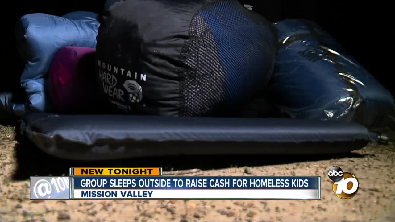 Group sleeps outside to raise money for local homeless kids