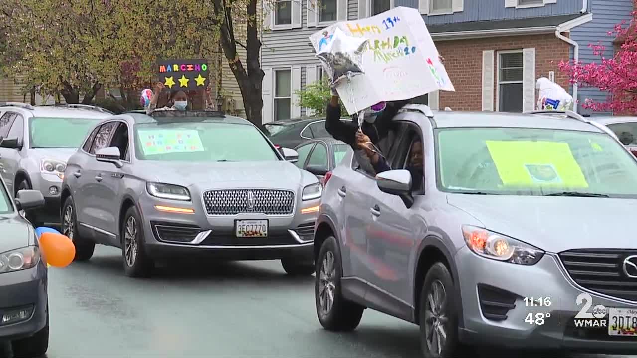 Columbia boy celebrates 13th birthday with drive-by celebration