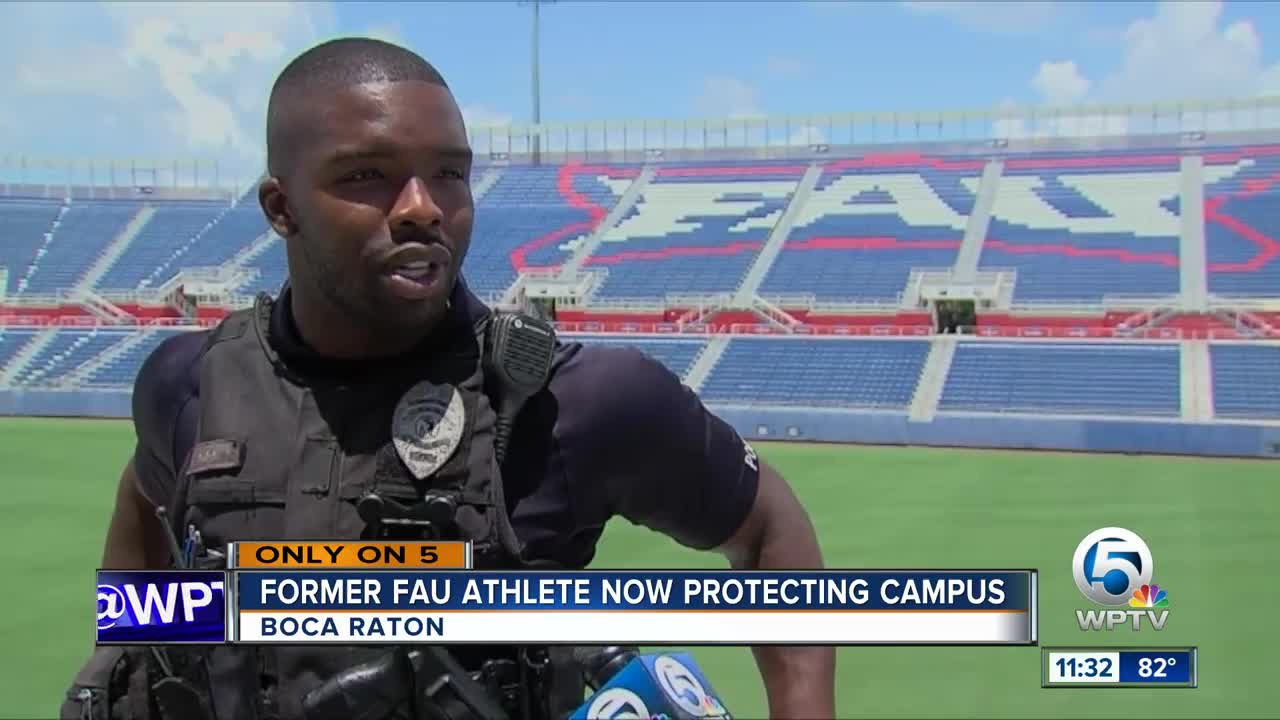 Former FAU football player now protecting campus