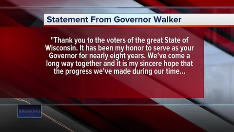 Governor Scott Walker concedes to Tony Evers