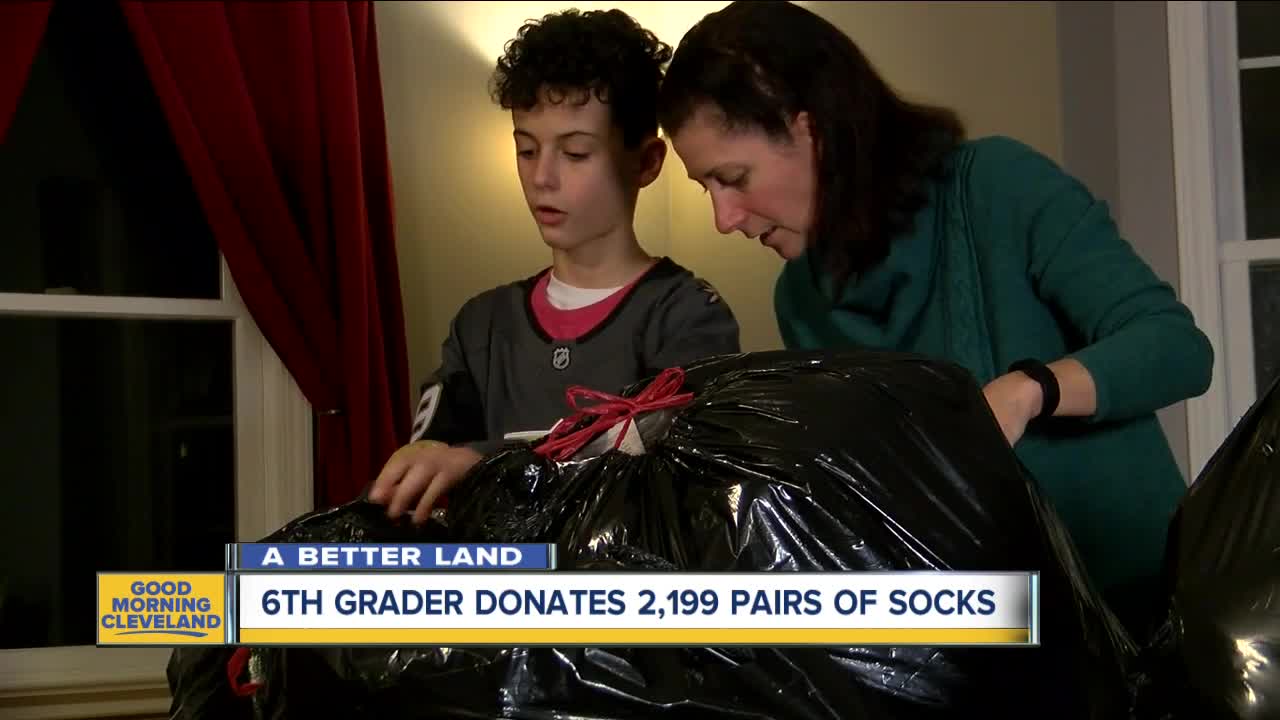 6th-grader donates 2,199 pair of socks