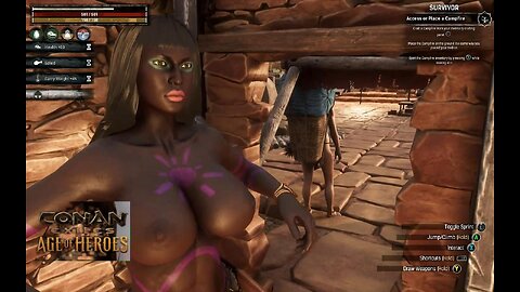 Conan Exiles, age of hero's, getting, priest of Mitra, Bouncing, busty, Boobs, breast expansion