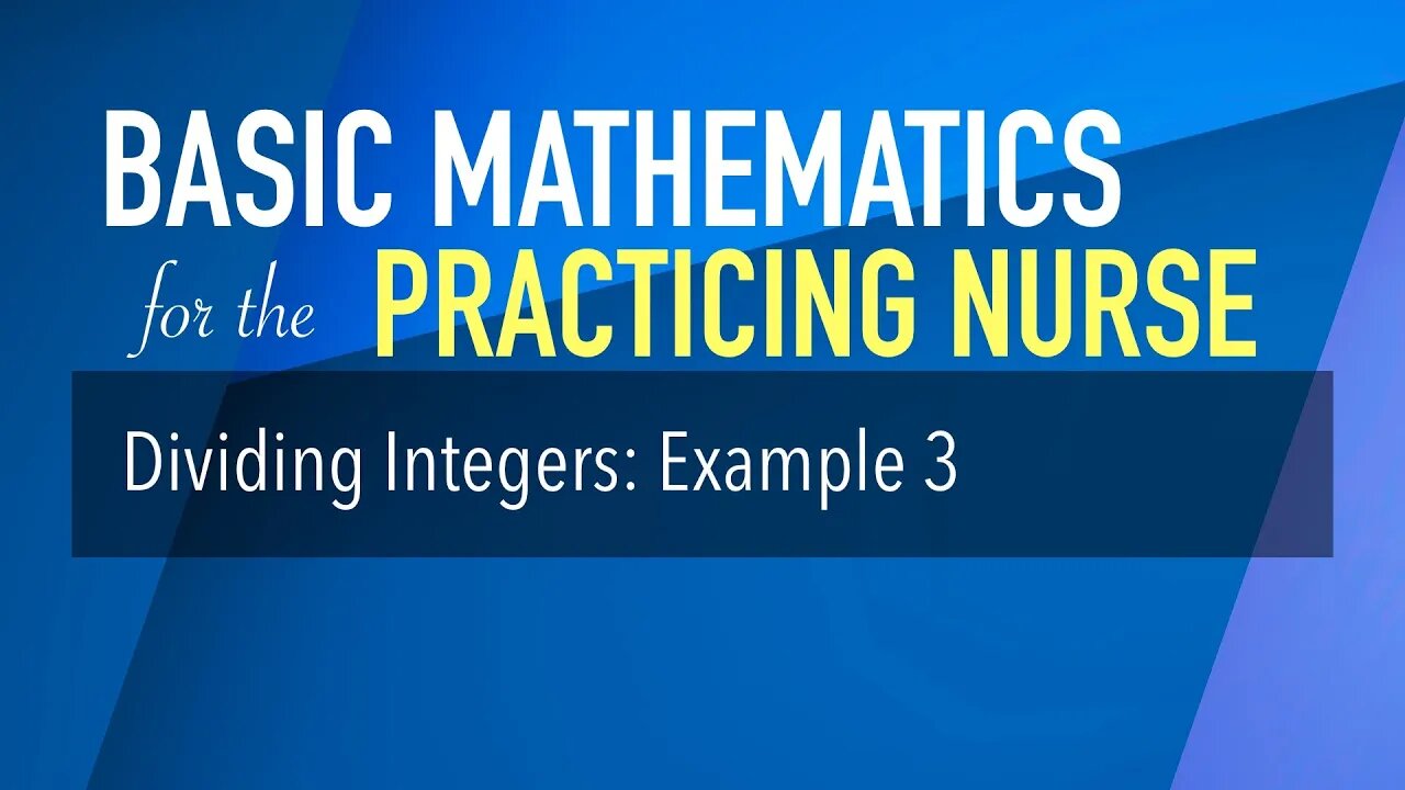 Dividing Integers: Example 3