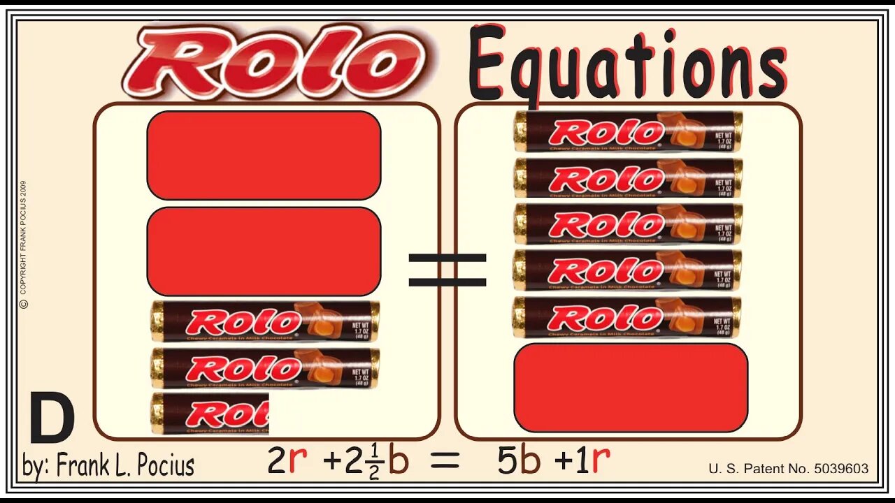 VISUAL ROLO 2r+2.5b=5b+1r EQUATION _ SOLVING BASIC EQUATIONS _ SOLVING BASIC WORD PROBLEMS