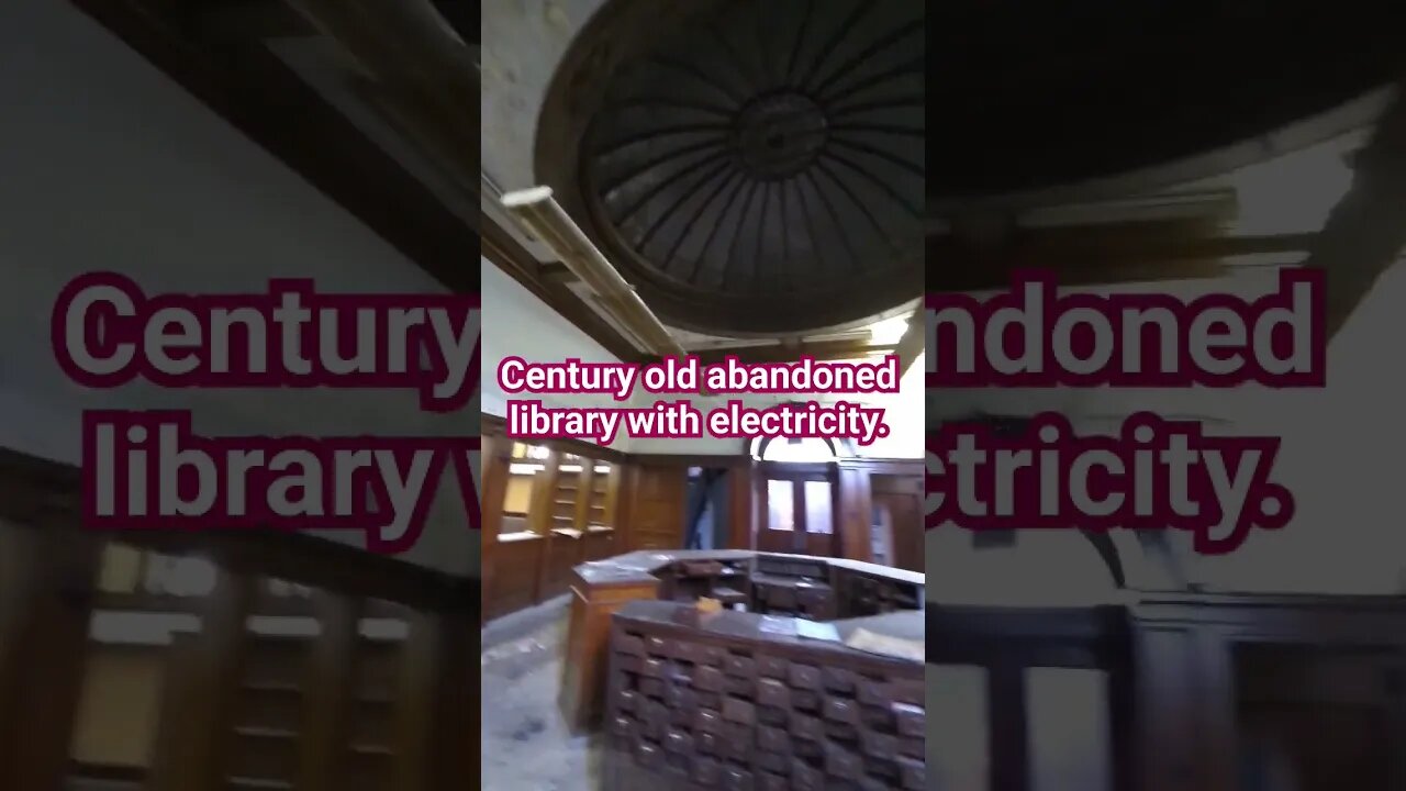 century old abandoned library with electricity