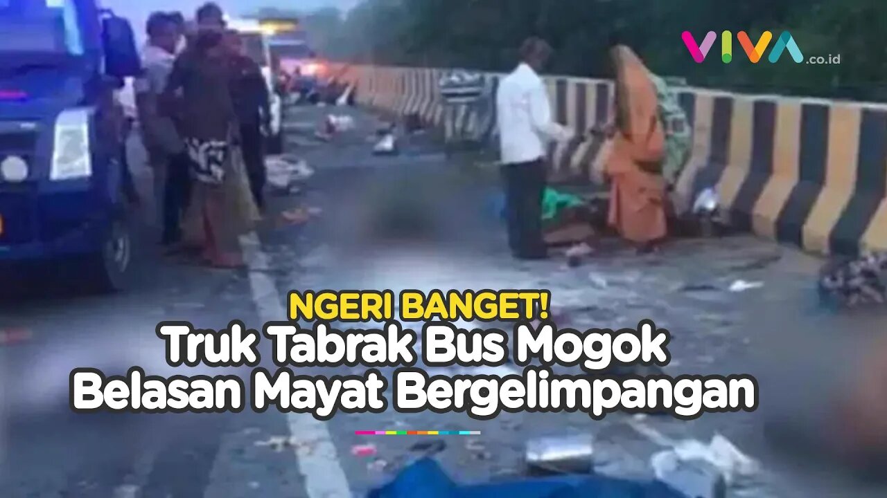 Insiden Truk Menghantam Bus, Mayat Bergeletakan di Aspal Panas