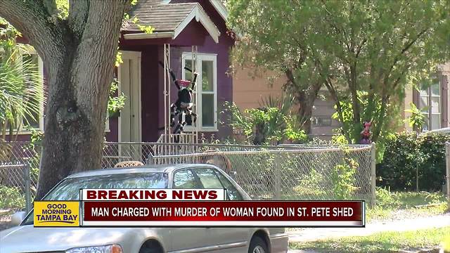 Man charged with murder after woman's body found inside shed