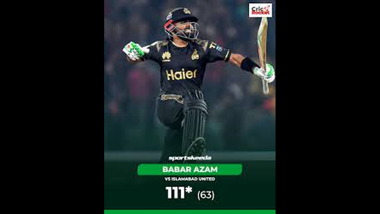 Sensational 2 Century By Babar Azam in PSL