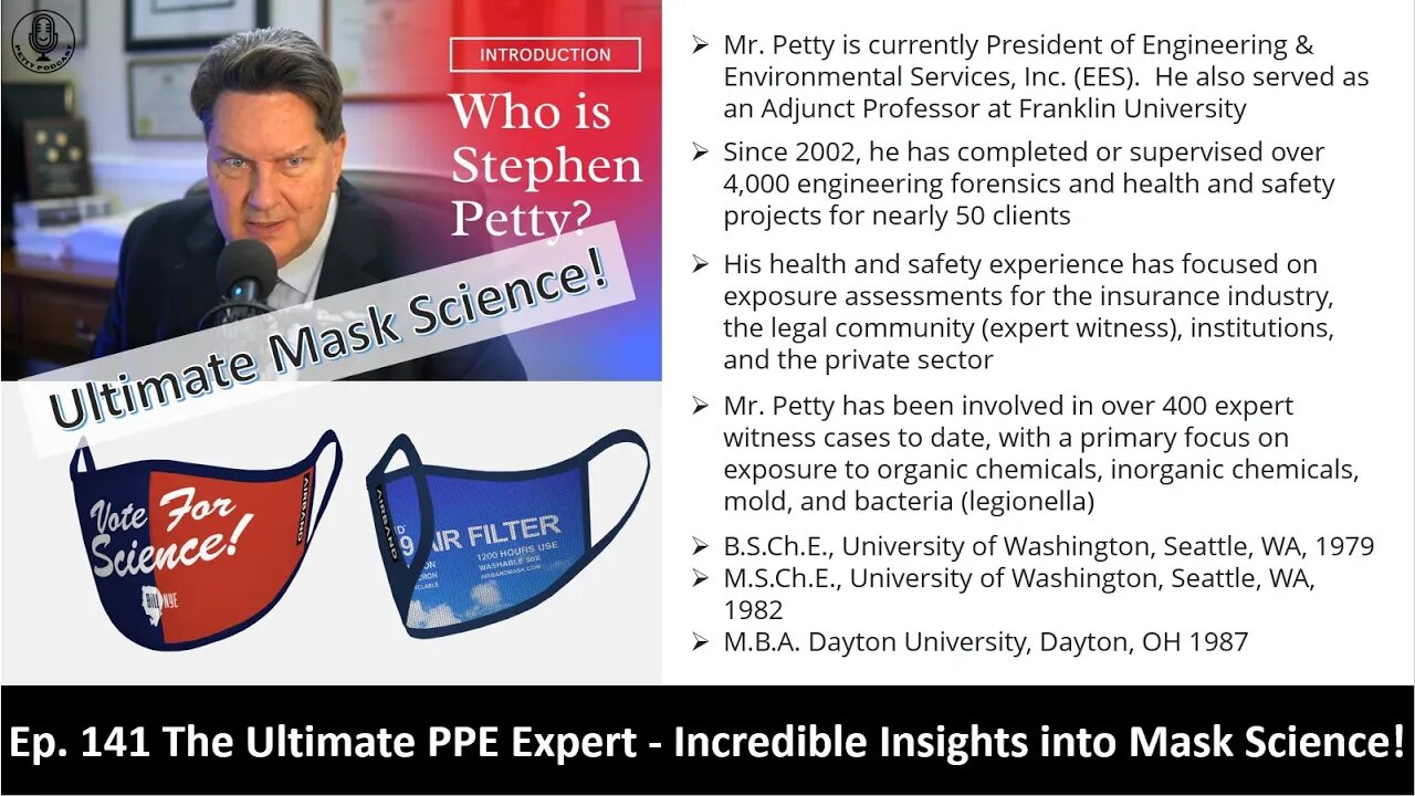 Ep. 141 The Ultimate PPE Expert with Incredible Insights into Mask Science!